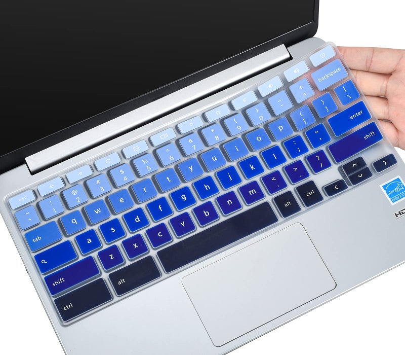 CaseBuy غطاء لوحة مفاتيح CaseBuy لجهاز Dell Chromebook 11.6" 3100 3110 C3181 / Dell Chromebook 11 3120 3180 3181 3189 5190 P22T 11.6 بوصة / Dell Chromebook 13 3380 13.3 بوصة، أزرق متدرج - Image 1